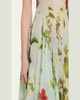 Oscar de la Renta Sleeveless Chine Hibiscus Silk Gazar Trumpet Gown - 5