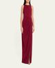 Oscar de la Renta Sleeveless Draped Slit Column Gown - 2