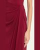 Oscar de la Renta Sleeveless Draped Slit Column Gown - 5