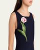 Oscar de la Renta Sleeveless Floral Embroidered Wool Knit Mini Dress - 5