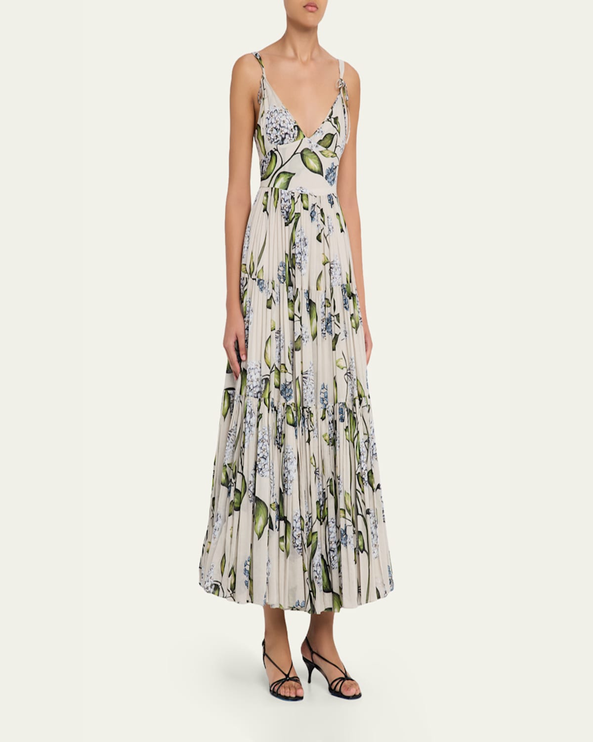 new york and company bridesmaid dresses Green Ruffle-Sleeve Poplin Maxi Dress – New York & Company main image 0