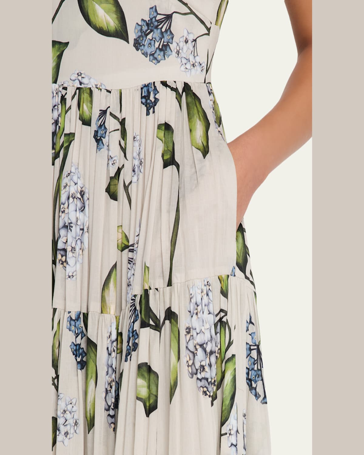 knee length dresses for ladies Palm Desert Long Dress, Cotton Voile Navy White Criss Cross Little Boxes Xs / 6906-S505 main image 0