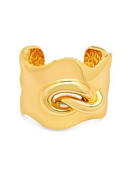 Oscar de la Renta Women's 24K-Gold-Plated Brass Twisted Knot Cuff