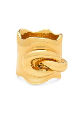 Oscar de la Renta Women's 24K-Gold-Plated Brass Twisted Knot Ring