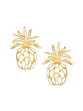 Oscar de la Renta Women's 24K-Gold-Plated Pineapple Drop Earrings
