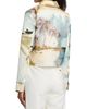 Oscar de la Renta Women's Beach Print Landscape Satin Jacket - 5