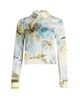 Oscar de la Renta Women's Beach Print Landscape Satin Jacket - 8