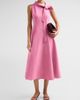 Oscar de la Renta Women's Bow Stretch-Wool Sleeveless Day Dress - 2