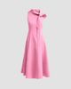 Oscar de la Renta Women's Bow Stretch-Wool Sleeveless Day Dress - 6