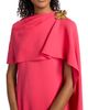 Oscar de la Renta Women's Brooch-Detail Wool-Blend Georgette Caftan Gown - 6