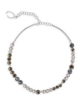 Oscar de la Renta Women's Cascade Silvertone & Glass Crystal Necklace