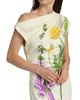 Oscar de la Renta Women's Draped Foxglove Jersey One-Shoulder Gown - 6