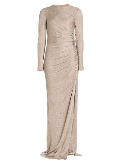 Oscar de la Renta Women's Draped Metallic Jersey Gown