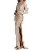 Oscar de la Renta Women's Draped Metallic Jersey Gown - 4