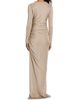 Oscar de la Renta Women's Draped Metallic Jersey Gown - 5