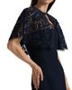 Oscar de la Renta Women's Embroidered Openwork Tweed Cape - 6