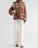 Oscar de la Renta Women's Floral-Embroidered Intarsia-Knit Wool Sweater - 2