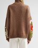 Oscar de la Renta Women's Floral-Embroidered Intarsia-Knit Wool Sweater - 3