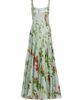 Oscar de la Renta Women's Floral Silk Gazar A-Line Gown - 8