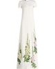 Oscar de la Renta Women's Foxglove-Embroidered Caftan - 8