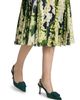 Oscar de la Renta Women's Foxglove-Print Pleated Midi-Dress - 6