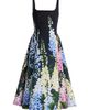 Oscar de la Renta Women's Foxgloves-Print Degradé Faille Sleeveless Cocktail Dress - 8