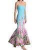 Oscar de la Renta Women's Foxgloves-Print Ombré Faille Strapless Gown - 2