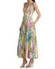 Oscar de la Renta Women's Foxgloves-Print Stretch-Cotton Poplin Maxi Dress - 4
