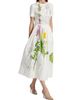 Oscar de la Renta Women's Foxgloves & Dandelion Stretch-Cotton Poplin Midi-Dress - 2
