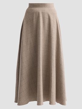 Oscar de la Renta Women's Glen Plaid Wool Cashmere Tailoring Skirt