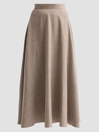 Oscar de la Renta Women's Glen Plaid Wool Cashmere Tailoring Skirt