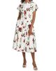 Oscar de la Renta Women's Hibiscus Cotton Poplin Belted Midi-Shirtdress - 3