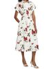 Oscar de la Renta Women's Hibiscus Cotton Poplin Belted Midi-Shirtdress - 4