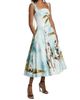 Oscar de la Renta Women's Landscape-Print Cotton Poplin Midi-Dress - 4