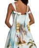 Oscar de la Renta Women's Landscape-Print Cotton Poplin Midi-Dress - 6