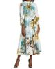 Oscar de la Renta Women's Landscape-Print Cotton Poplin Midi-Shirtdress - 3