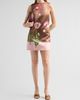 Oscar de la Renta Women's Mixed Botanical Border Satin Sleeveless Mini Dress - 2