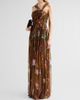 Oscar de la Renta Women's Mixed Botanical Silk Chiffon Gown - 4