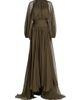 Oscar de la Renta Women's Open-Sleeve Silk Chiffon Capelet & Gown - 1