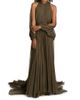 Oscar de la Renta Women's Open-Sleeve Silk Chiffon Capelet & Gown - 3