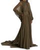 Oscar de la Renta Women's Open-Sleeve Silk Chiffon Capelet & Gown - 4
