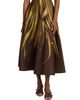 Oscar de la Renta Women's Palm Print A-Line Midi-Skirt - 3