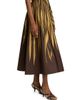 Oscar de la Renta Women's Palm Print A-Line Midi-Skirt - 4
