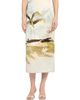Oscar de la Renta Women's Palm Tree-Print Satin Pencil Midi-Skirt - 3