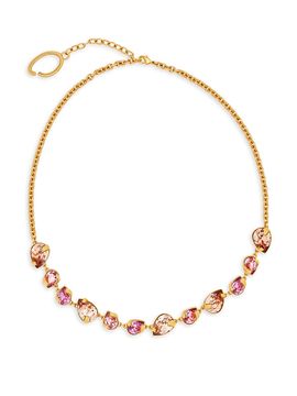 Oscar de la Renta Women's Pear Rhinestone 24K-Gold-Plated & Crystal Necklace