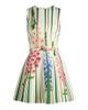 Oscar de la Renta Women's Pleated Foxgloves-Print Minidress - 1