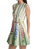 Oscar de la Renta Women's Pleated Foxgloves-Print Minidress - 4