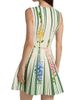 Oscar de la Renta Women's Pleated Foxgloves-Print Minidress - 5