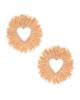 Oscar de la Renta Women's Raffia Heart Stud Earrings - 3