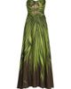 Oscar de la Renta Women's Strapless Palm Print Silk Cut-Out Gown - 1